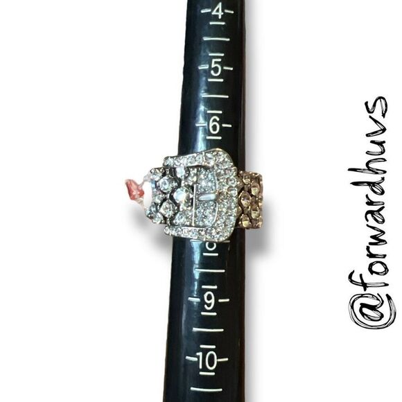 Bundle Sale 3 for $15 | Z Gallerie Callisto Crystal Stretch Ring Size 6.5 - 8 - Picture 1 of 6